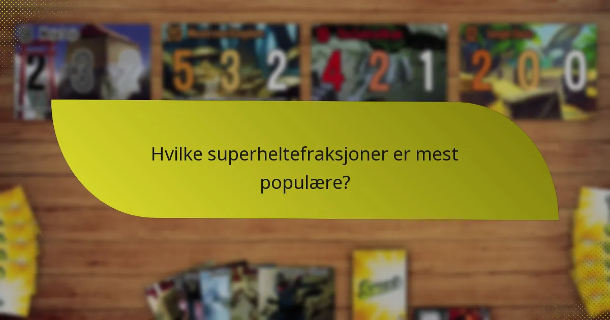 Hvilke superheltefraksjoner er mest populære?