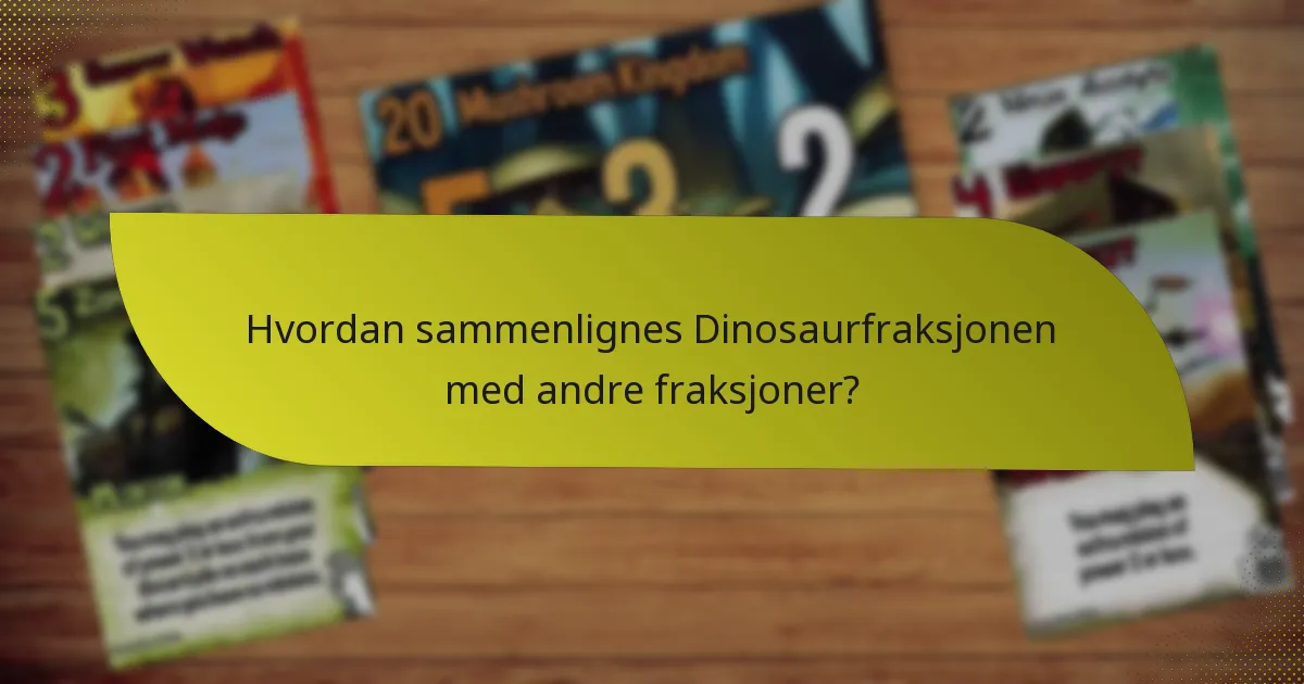 Hvordan sammenlignes Dinosaurfraksjonen med andre fraksjoner?