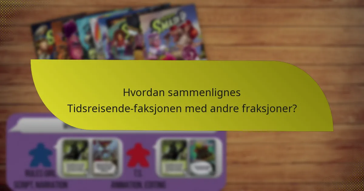 Hvordan sammenlignes Tidsreisende-faksjonen med andre fraksjoner?